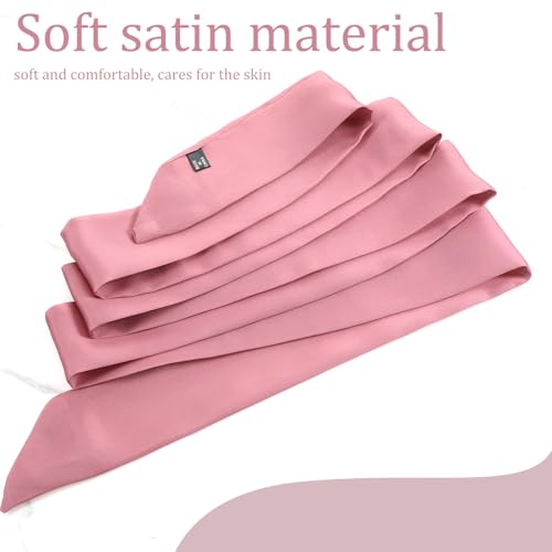 4 Pcs Satin Bathrobe Belt Replacement Wedding Satins Sash-Belts Long Double Side Satin Belt for Party Special Occasion 79 x 2 Inches, Black, White, Grey, Pink3