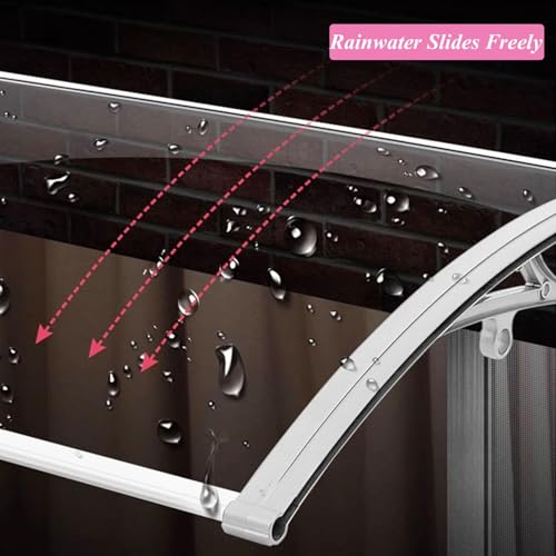 Auvent transparent pour porte de balcon protégeant vos proches de la pluie
