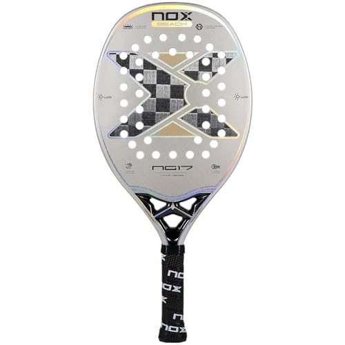 Beach Tennis Racket NG17 Luxury 2023 | High-Performance Beach Tennis Paddle | 18K Aluminized Carbon w/HR3 Black Eva Core | Exclusive Spin & Dynamic Composite Structure | Rough Surface for Extra Spin