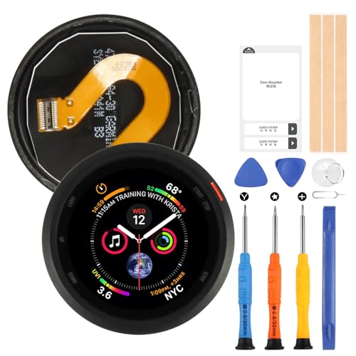 Pantalla LCD para Garmin Forerunner 245 Pantalla para Garmin 245 GPS Running Watch Touch Screen Digitizer Assembly con kit de reparación (Rojo)