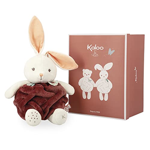 KALOO - Plume - Bulle d'amour Lapin Cannelle - Peluche Lapin Ultra-Douce 30 cm - Grand Doudou Bébé - Développe Le Toucher - Jolie Boîte Cadeau Personnalisable - Dès la Naissance, K214003