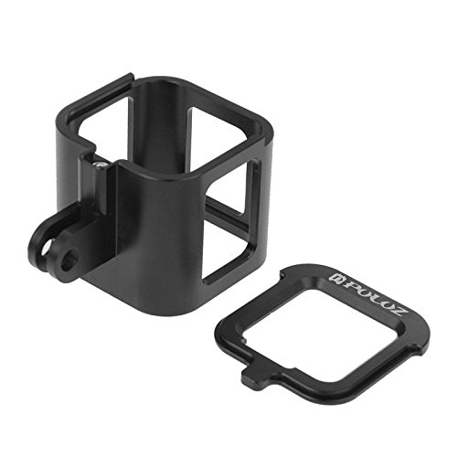 Puluz Housing Case Shell Cnc Aluminum Alloy Protective Cage With Insurance Frame For Gopro Hero5 Session Hero4 Session(Black) #TOP3