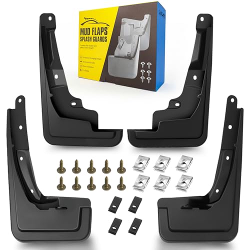Image of Mud Flaps Compatible with Ford Maverick 2022-2025 Crew Cab Pickup Mudflap, Scratch-Resistant Wear Resistant Four Seasons Protection Dedicated Mudguard, 4pc Front and Rear Heavy-Duty Splash Guards