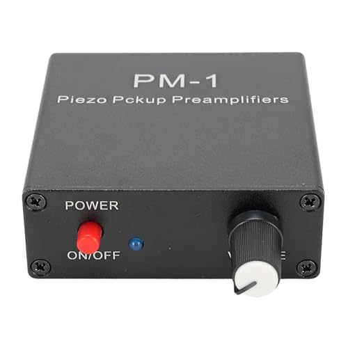 Vikye Piezo pickup preamplifier, JFET Charge Type, for Guitar Cello Violin Ukulele Mandolin, with 6.35mm Cable, Type C Charging, up to 10 Hours Use