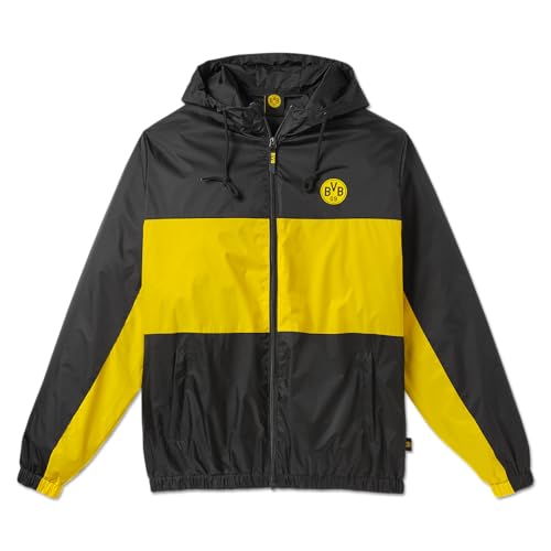 Borussia Dortmund BVB Windbreaker Schwarzgelb Coupe-Vent, Noir, S Mixte