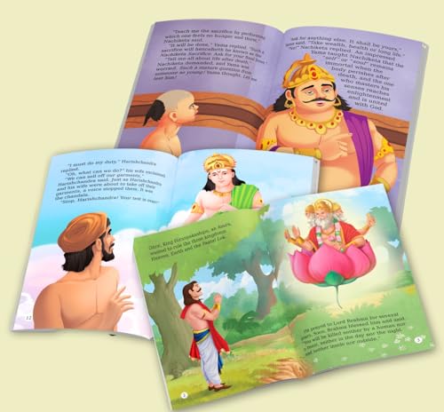 Image of Story Books for Kids (Set of 10 Books) (Illustrated) - Mythology Books for Children - Nachiketa, Dhruva, Narada, Harish Chandra, Bhakta Prahlad, Surya, Kartikeya, Indra, Ayyappa, Vamana