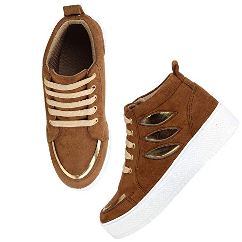 Image of Commander Women Tan Sneakers-8 UK (41 EU) (11 US) (701)