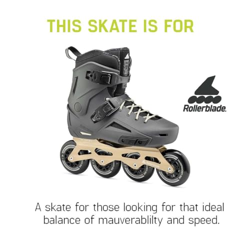 Image of Rollerblade Lightning 90 Men's Urban Inline Skate, Anthracite and Taupe