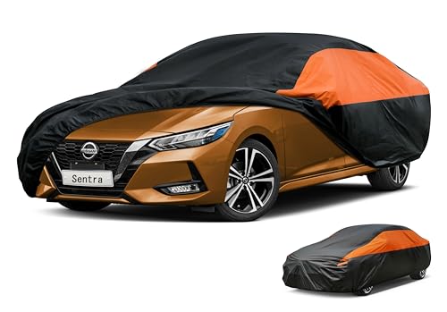 Image of GUNHYI Nissan Car Cover Custom Fit Nissan Sentra Waterproof All Weather for Automobiles, Lightweight Full Exterior Cover Outdoor Sun UV Rain Dust Snow Wind Protection.