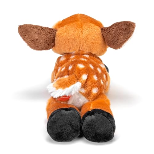 Wild Republic Hug'ems Plüschtier, Kuscheltier, Rehkitz 18cm, Kitz, White
