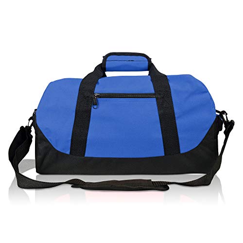 Image of DALIX 18 inch Two Tone Duffle Bag Medium Black Red Blue Gold Pink Purple Gray