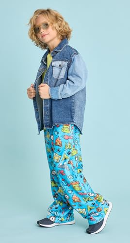 iscream Big Boys Fun Print Silky Soft Plush Fleece Pants - Play Patterns Collection4