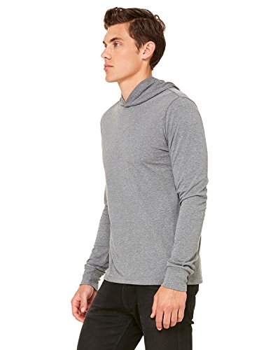 Bella + Canvas Unisex Jersey Long-Sleeve Hoodie (3512)- DEEP HEATHER,2XL3