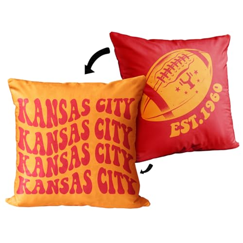 YAANUNULU 18 x 18 Football Pillow Cover Gifts for Men Women, Football Fan Sofa Couch Decoration Gifts for Men Women