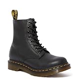 Dr. Martens, Women’s 1460 Pascal Virginia Leather 8 Eye Boot, Black, 10