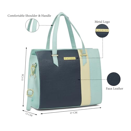 Image of Caprese Birdy Medium Satchel Bag for Women with Multiple Compartments, Adjustable & Detachable Strap | Versatile Shoulder, Crossbody & Handheld Bag for Work, Travel, and Everyday Use