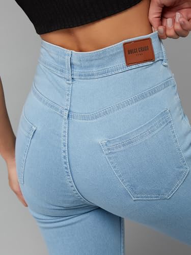 Image of Dolce Crudo Women's Skinny Fit High Rise Cropped Length Stretchable Denim Jeans