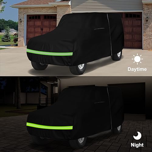 Waterproof Car Cover Replace for 1960-1984 Toyota Land Cruiser FJ40/41/42 210T All Weather Classic Car Covers with Zipper Door for Snow Rain Dust Protection