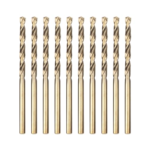 Meccion HSS-Co 10pcs 1.0mm Foret Hélicoïdal Professional Forets à Métaux en Acier Inoxydable, Standard DIN 338