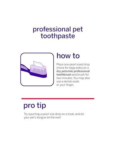 Petsmile Professional Pet Toothpaste for Cats & Dogs - Only VOHC Accepted Toothpaste - Clinically Proven to Control Plaque & Tartar Calprox Formula (Rotisserie Chicken, 2.5 Oz)