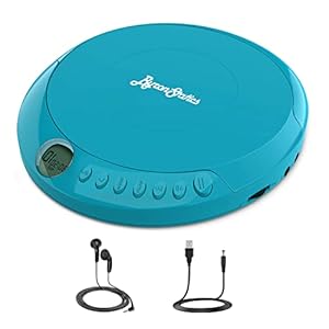 ByronStatics Portable Disc CD player, Personal Walkman Music CD Players Anti-Skip Shockproof Protection, Portable and…