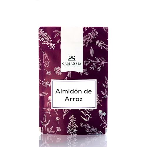 Camassia Almidón de arroz para cosmética | Ingredientes varios | de granulometría muy fina para control de brillo y dar tacto sedoso a las cremas | 250gr