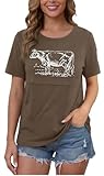 Breastfeeding Shirts for Women Double Layer Maternity Nursing Tops Distressed Acid Washed Nursing Tshirt Brown