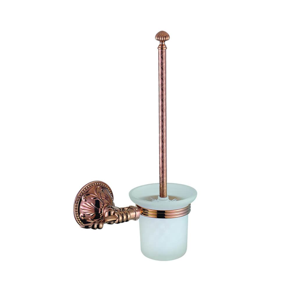 Porte-brosse de toilette or rose en acier brossé pour une salle de bain élégante et moderne