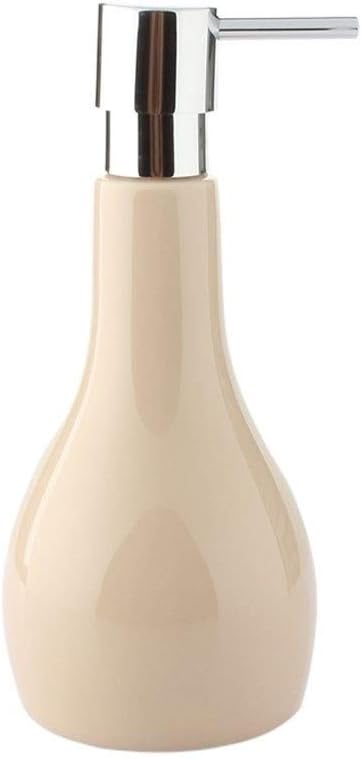Soap Dispenser Creative Ceramic Emulsion Bottle Manual Glossy Ceramic Soap Dispenser Simple Fashion Bathroom Accessories Liquid soap Dispenser (Color : Natural), 20010125