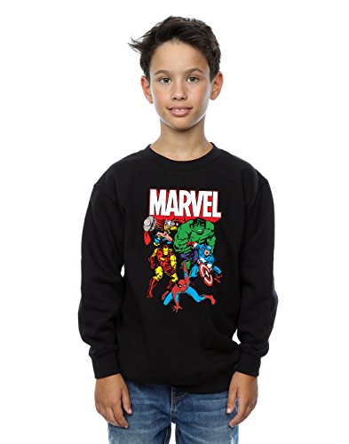 Marvel Boys Hero Group Sweatshirt Black 7-8 Years