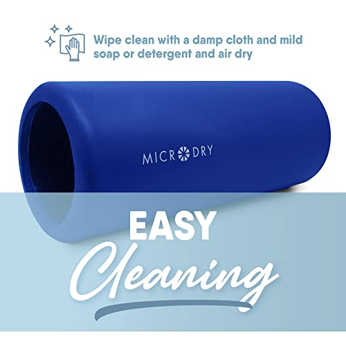 MICRODRY Deluxe Fitness Foam Back Roller for Muscle Relief, Roller for Yoga, Stretching, Deep Tissue Firm Massage & Trigger Point Release, Exercise Workout at Home or Gym, 13x5.3, Blue