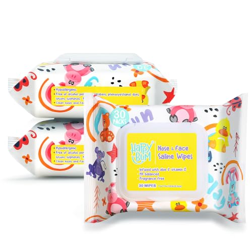 Image of HAPPY BUM - 90 Count Baby Wipes, Unscented, 7.4 x 7.2 Inch, Moist and Refreshing, Multi-Purpose Use, Ideal for Travel (3 Packs of 30)