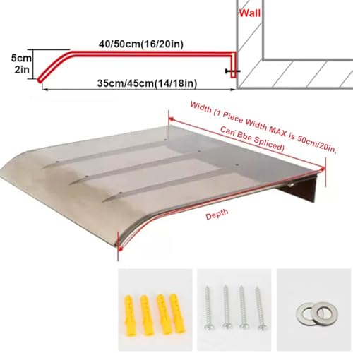Auvent extérieur marron résistant aux intempéries pour façade - 8