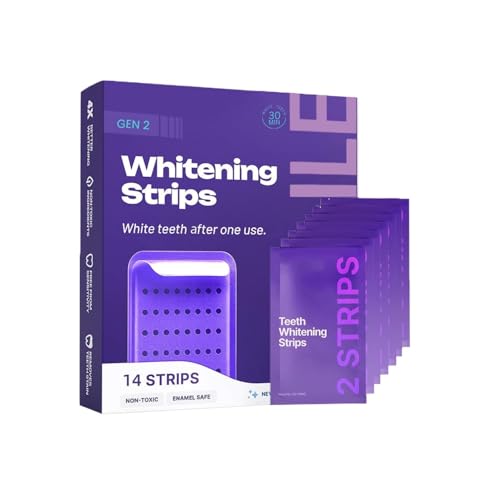 DrDent Whitening Strips, 30 Minutes d'Effet Rapide (1 Boîte - 14 pcs)
