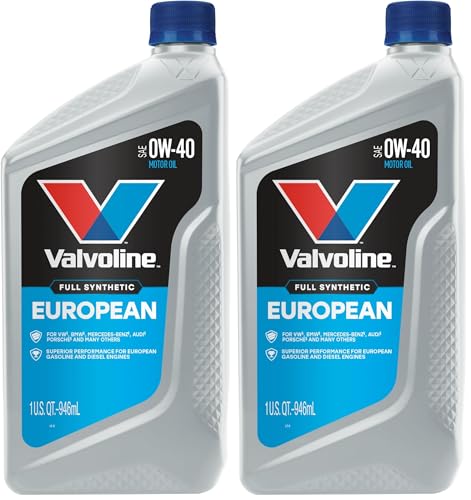 Image of Valvoline European Vehicle Full Synthetic SAE 0W-40 Motor Oil 1 QT (Pack of 2)