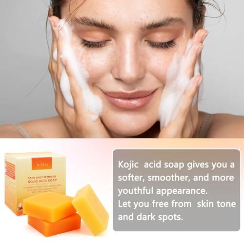 Inlifay FETEGT435 Kojic Acid Soap Dark Spot Remover : Turmeric Soap thumb #5