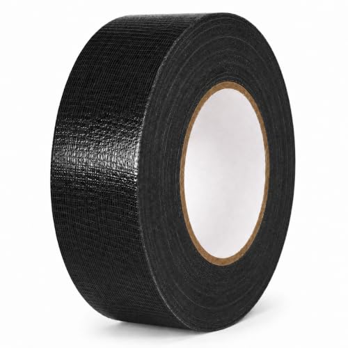 Image of GGR Supplies CDT-36 Black Cloth Duct Tape, 2 Inch x 60 Yards | Industrial Grade; Waterproof and UV Resistant; Clean Removal With No Sticky Residue; Repairs, Packaging, Bundling and Sealing