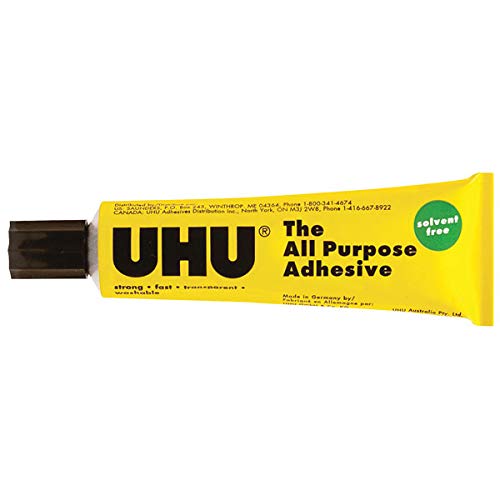 4 X UHU All Purpose Glue Strong Solvent-Free Washable 32ml
