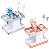 Chintu Tooth Brushing Holder - Anti-Slip Toothbrush Caddy Toothbrush Organizer for Bathroom Counter,