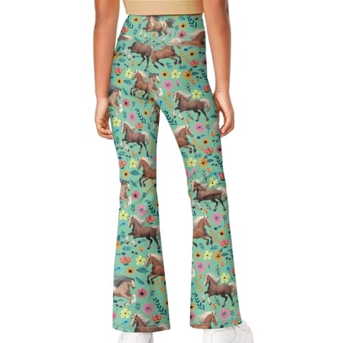 Xpyiqun Flared Leggings for Girls 5-14 Tummy Control Flare Yoga Pants High Waisted Bell Bottoms Slim Dance Bootcut4