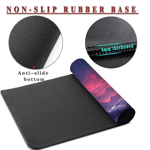 Mouse pad mat étanche et antidérapant grand format pour protéger le bureau