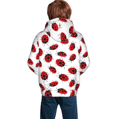 Colorful Ladybird Kid Hoodies Boys Sweatshirts Girls Pullover with Pocket4