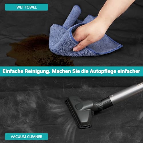 HQCM Kofferraumschutz Hund ladekantenschutz, Universal 185x105CM 900D Wasserdicht Kratzfest Kofferraum schutzmatte hundedecke mit Seiten- und Ladekantenschutz Kofferraumdecke für Auto, SUV, Van