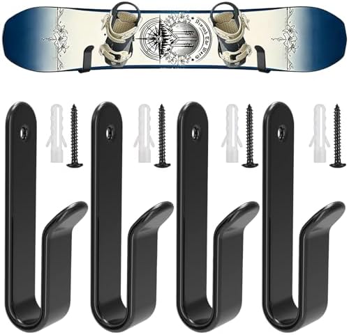 Snowboard Wall Mount Clips, Horizontal Skateboard Wall Mount Snow...
