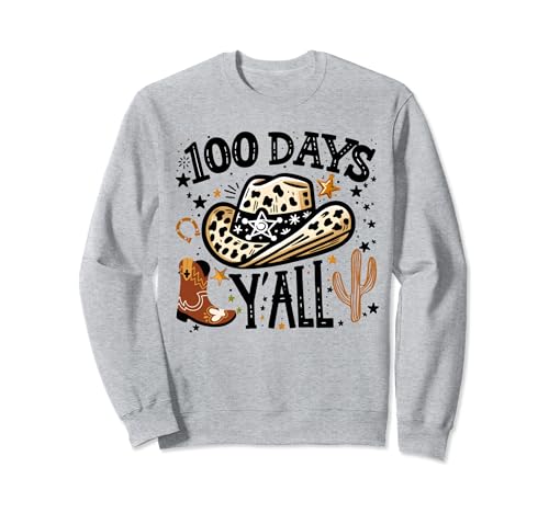 100 DÍA DE ESCUELA 100 DÍAS Y'ALL WESTEN MAESTRO Y ESTUDIANTE Sudadera