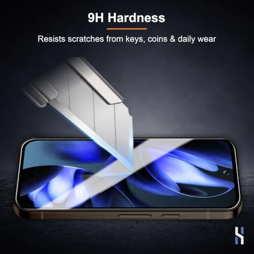 Image of Tempered Glass for Google Pixel 9A Military Grade 9H Screen Guard, Anti-Scratch, Shatterproof, Edge-to-Edge Full Coverage - Black Border