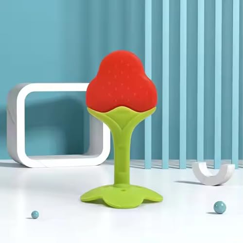 Image of Safe-O-Kid BPA-Free Organic Silicone Fruit Teether | Soft, Non-Toxic Teething Relief for Infants & Toddlers | Food-Grade, Multicolor for 0-12 Months