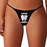 SMAZDFXX Love Teeth And Candy Thongs Mutandine Traspiranti Mutandine morbide per Donna