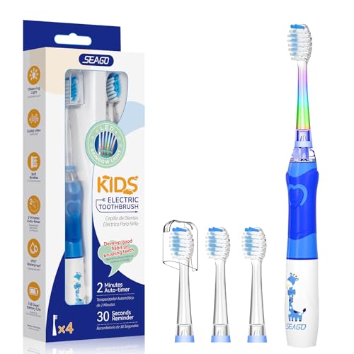 Seago Elektrische Zahnbürste Kinder ab 3-12 jahre...