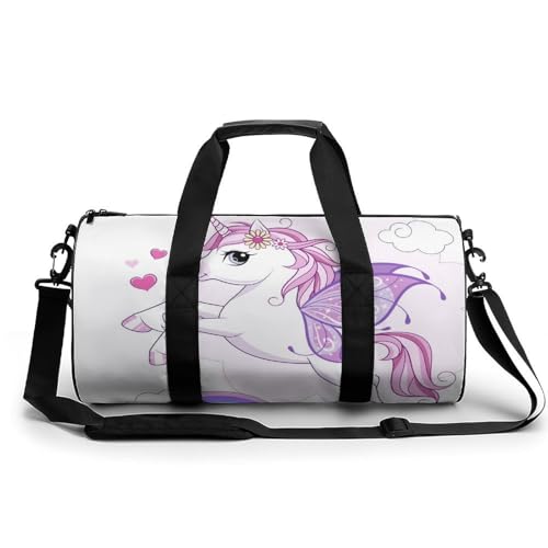 Sac de voyage licorne papillon avec grand volume de 45cm
